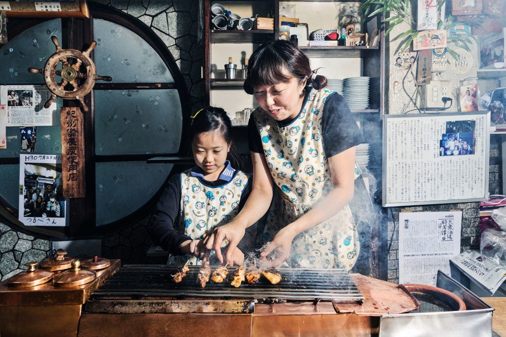 お茶を飲みながら、井戸端会議